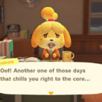 Animal Crossing: Isabelle announcing the weather