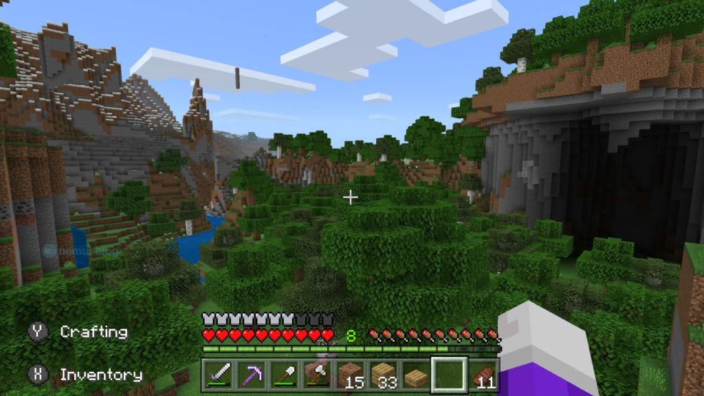 Minecraft mountain scenery